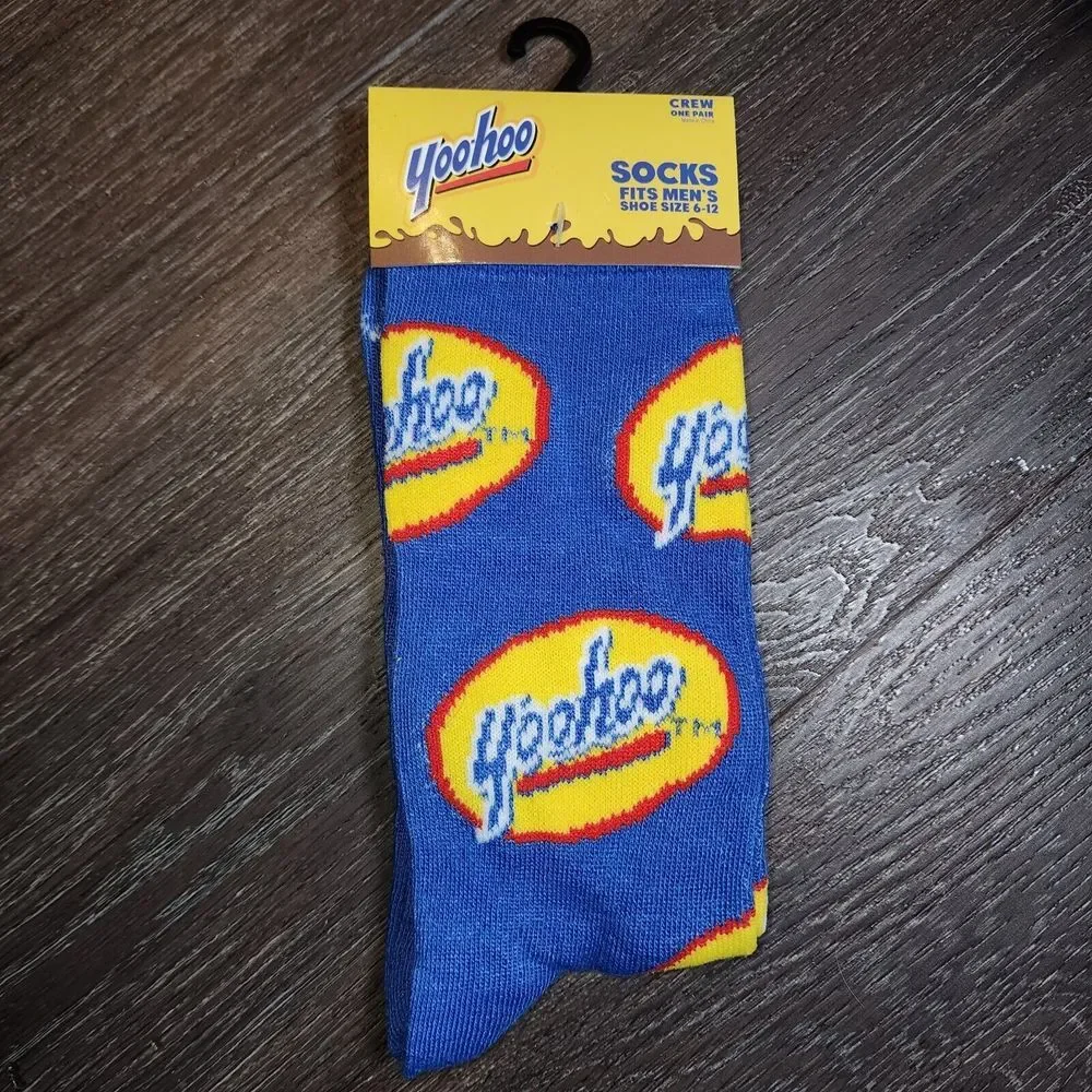 Yoohoo Novelty Crew Socks Mens Size 6-12 Odd Sox Food‎ Gift One-Pair